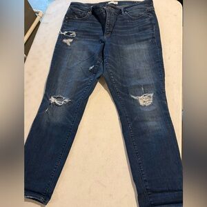 Loft distressed jeans curvy fit